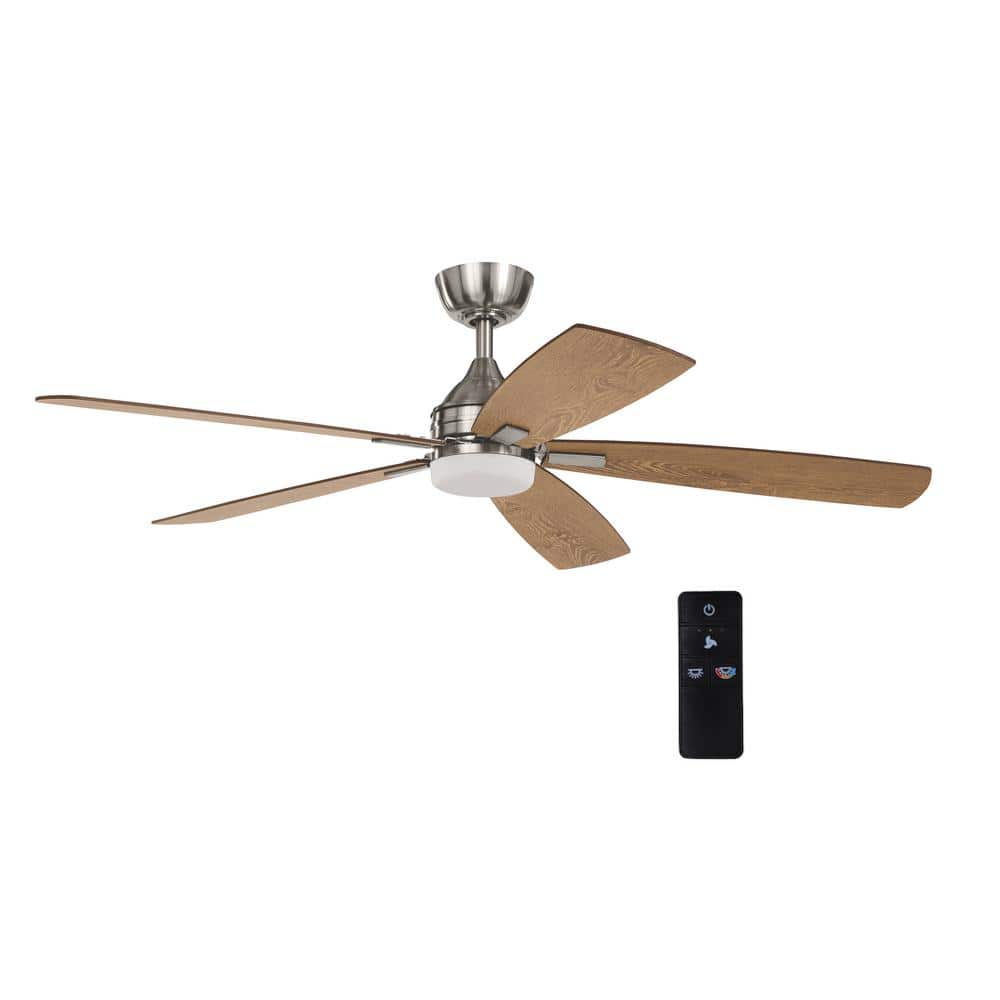 Home Depot - Beckford 52 in. Integrated LED Indoor Brushed Nickel Ceiling Fan with Light and Remote (YMMV?) $29