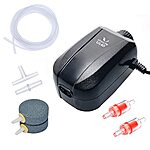 Amazon Warehouse - Uniclife 64 GPH Aquarium Air Pump with Dual Outlets Adjustable Quiet Oxygen Aerator Pump with Air Stone Airline Tubing Check Valve $1.84