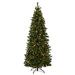 Amazon Resale - National Tree Company Pre-lit Artificial Christmas Tree | Includes Pre-strung Multi-Color LED Lights and Stand | Lehigh Valley Pine Slim - 7.5 ft $29.08