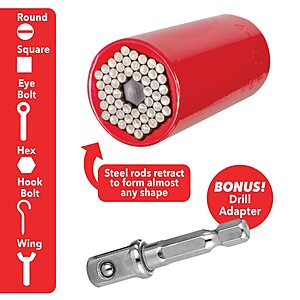Amazon:Red Dog Universal Socket w/ Drill Adapter $11.88 (Reg $19.99,~41% Off) + FS w/ Prime