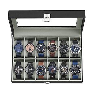 Amazon: SONGMICS 12-Slot Watch Box Organizer $19.99 (Reg $34.99, ~43% Off) + FS w/ Prime