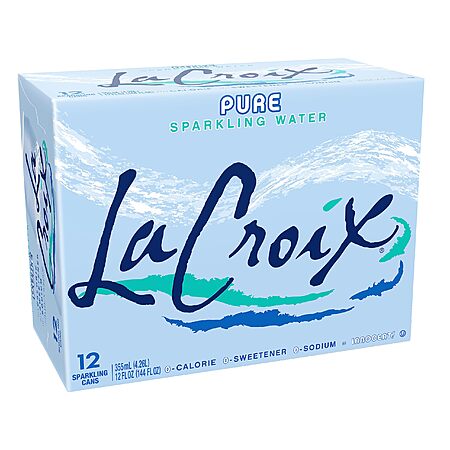 LaCroix Sparkling Water Pure 12-Pack (12oz cans) $3.74 (Limit 5) @ Amazon