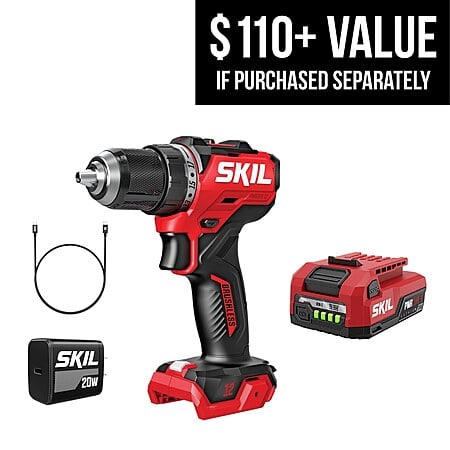 [YMMV] Lowe's: SKIL PWR CORE 12 12V 1/2-in Brushless Cordless Drill Kit $34.98 (Reg $79.98, ~56% Off)
