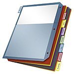 Cardinal Poly Double Pocket Dividers, 8-Tab, Multi-Color, (84004) $3.25 &amp; FREE Shipping