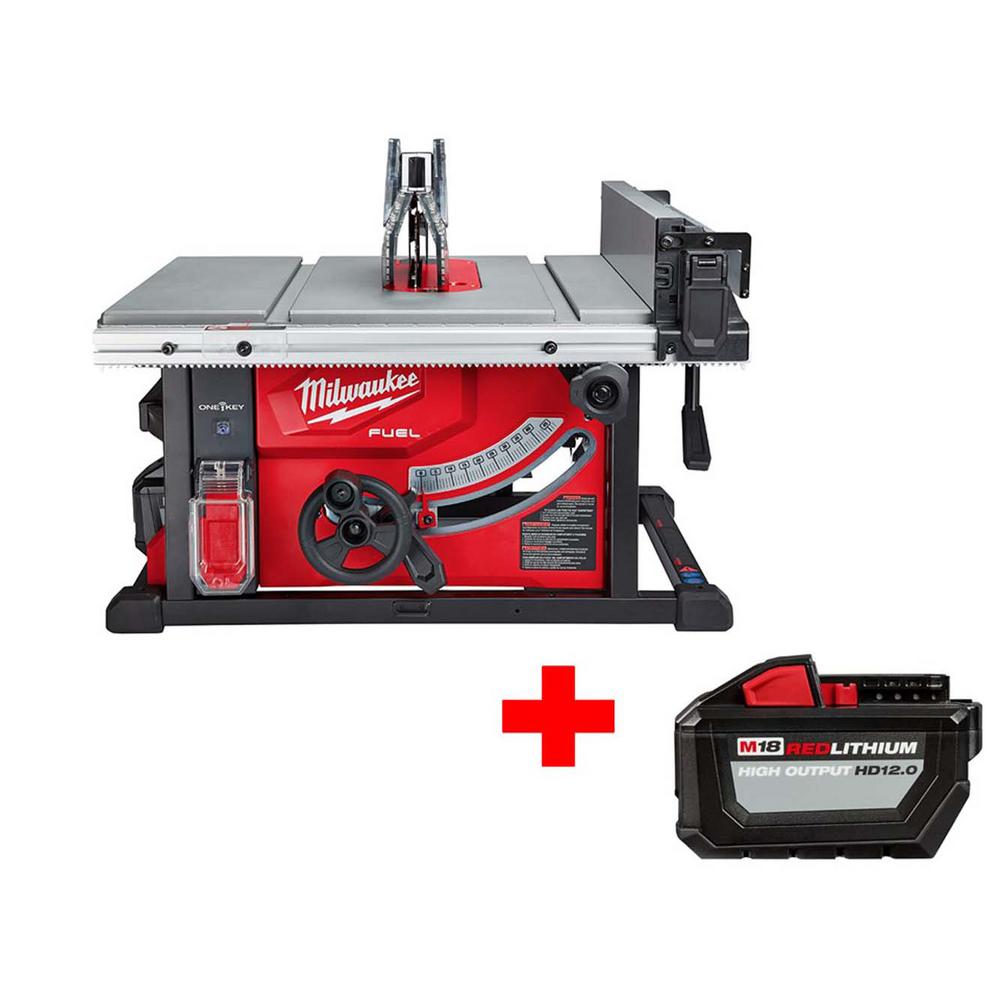 Milwaukee M18 Fuel One Key Table Saw Kit Free 12 0ah Battery