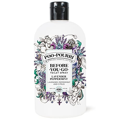 Poo-Pourri Before-You-Go Toilet Spray, Lavender Peppermint, Refill Bottle, 16 Fl Oz $24