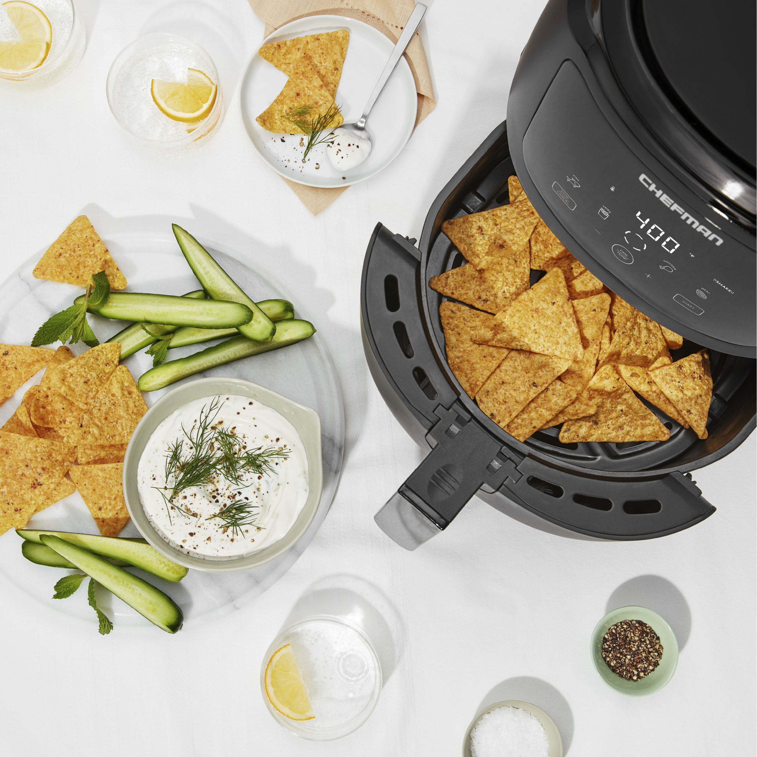 Chefman Family Size 5 Qt. Digital Air Fryer with 4 Cooking Presets - Black $34.99