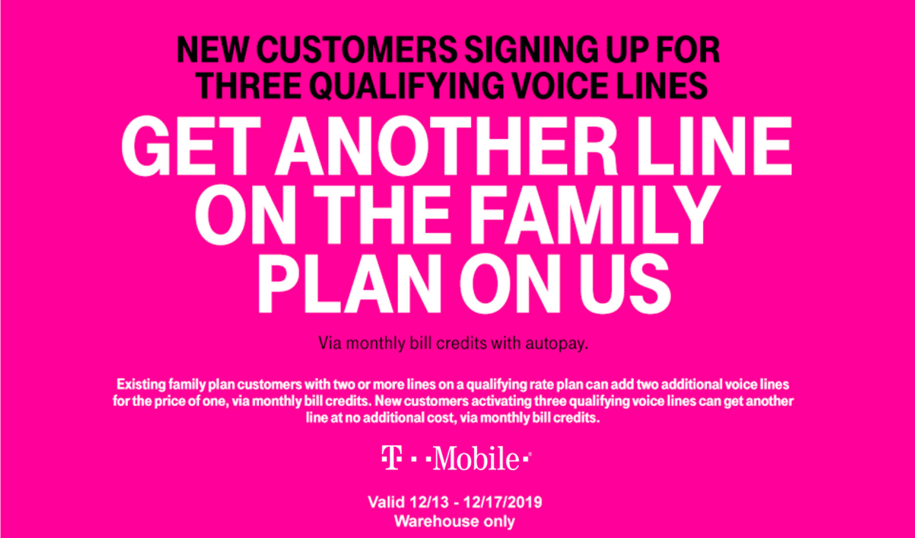 T Mobile Get A Line Free On Adding One Line For Existing Customers