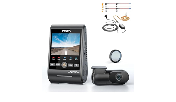 VIOFO A229 Pro 2ch Dashcam with hardwire kit - $285
