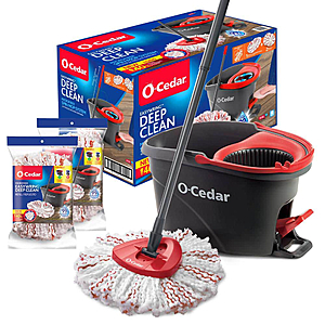 O-Cedar EasyWring Deep Clean Microfiber Spin Mop with Bucket System and 2 Extra Deep Clean Mop Head Refills 172090 - $22.00 YMMV
