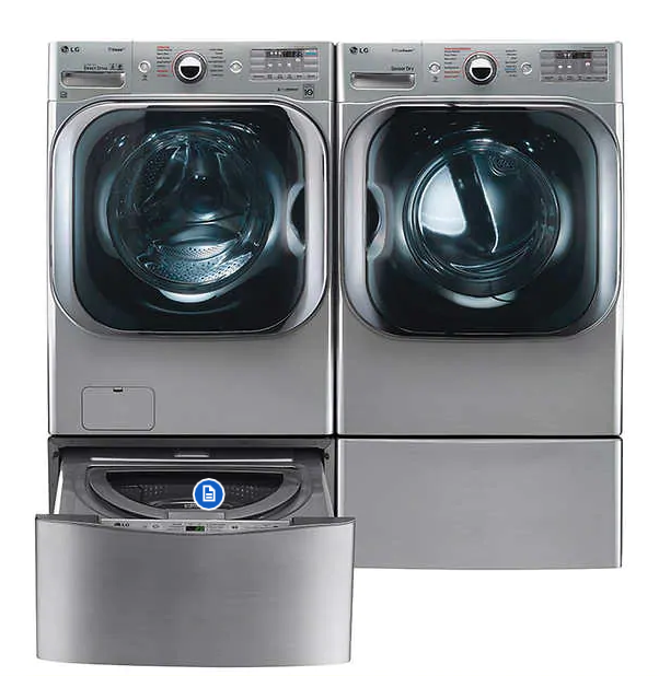LG 5.2CuFt Mega Capacity Washer with TurboWash Technology 9.0CuFt Mega Capacity ELECTRIC SteamDryer - $1849