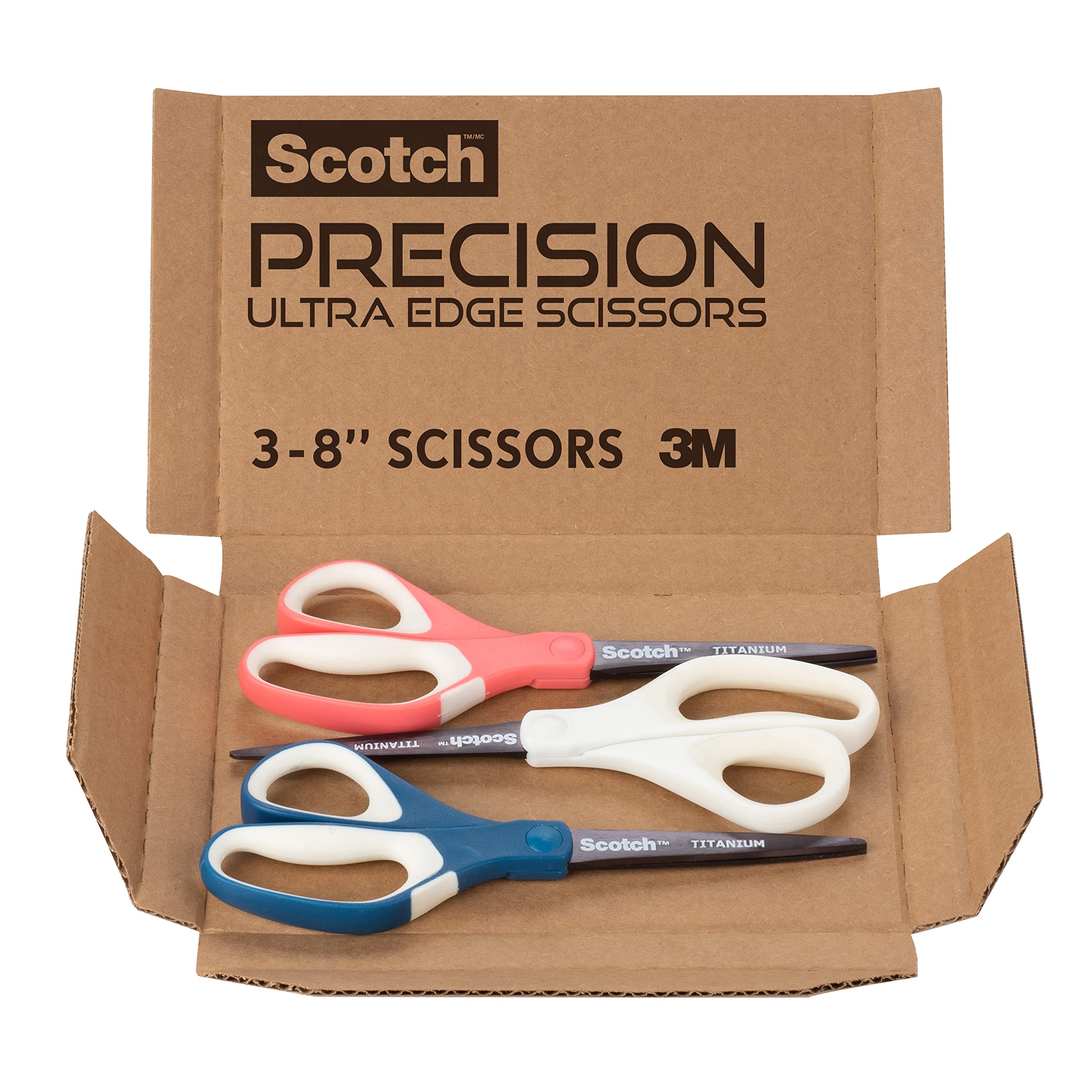 3-pack Scotch Brand Precision Ultra Edge Scissors, 8 Inch $9.42