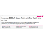 T-Mobile Apple Watch SE or Samsung Galaxy Watch6 Free After 24 Months Credits When you Add a Digits Line (Plus BOGO 50% Off Smartwatch Lines)