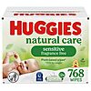 12 flip-top pack(768 total) Huggies Natural Care Sensitive Baby Wipes, Unscented $12.17 or less w/ S&amp;amp;S at Amazon