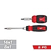 Milwaukee 14-in-1 Ratcheting Multi-Bit Screwdriver and 8-in-1 Compact Multi-Bit Screwdriver (2-Pack) buy 5 save $30 buy 3 save $10 mix and match other tools $19.97 at Home Depot