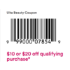Ulta.com Coupon $10 Off $40 or $20 Off $100 Use Code CHEER