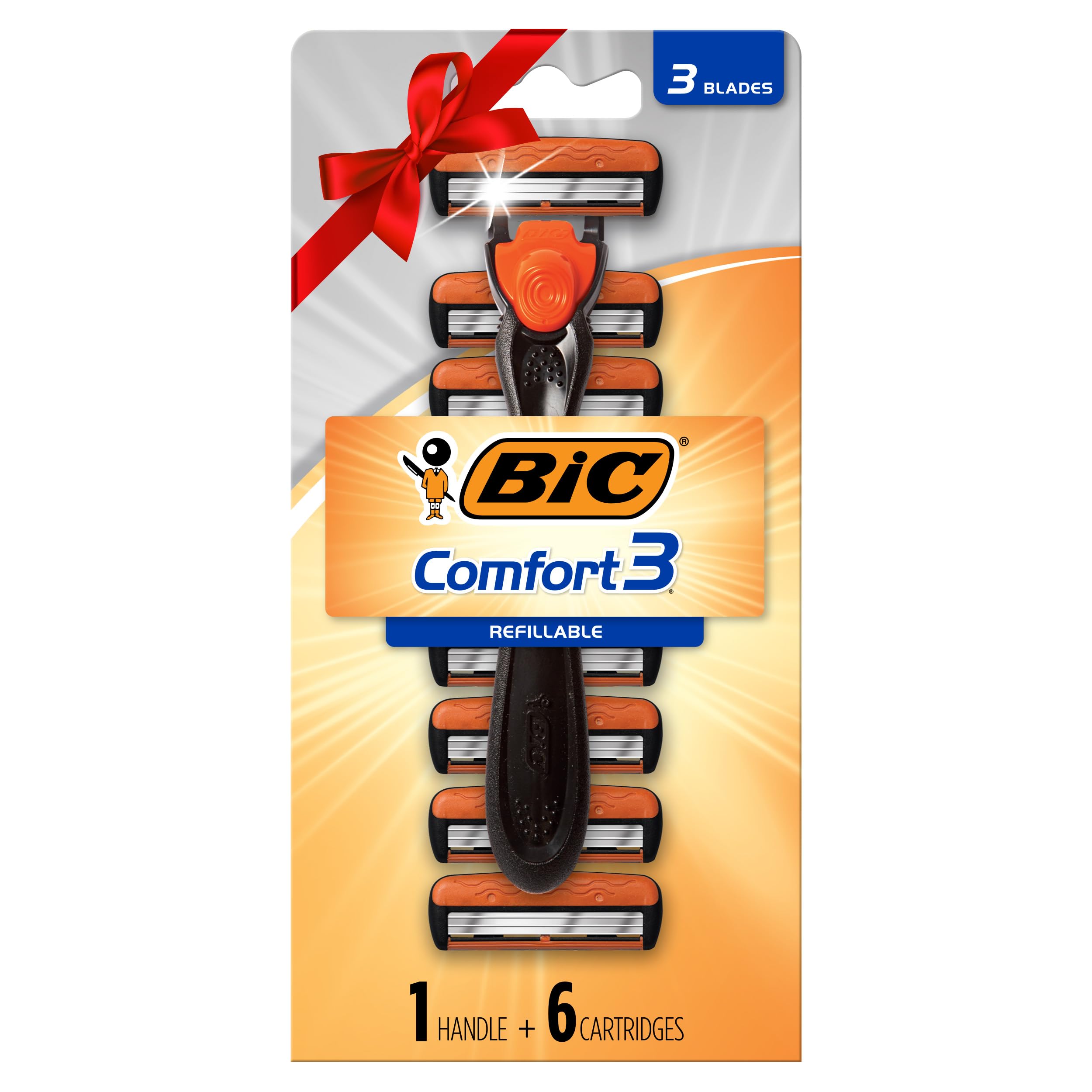 BIC Comfort 3 Refillable ThreeBlade Disposable Razor for Men