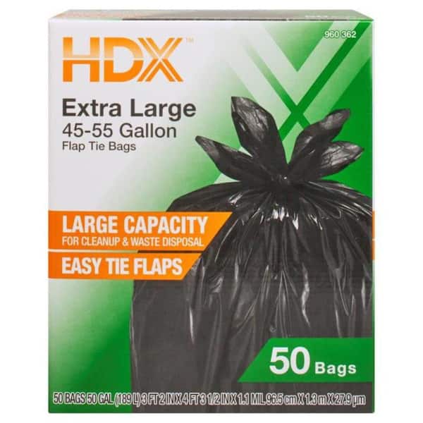 In store deal YMMV HDX 50 Gal. Black Extra Large Trash Bags $5.83 at Home Depot
