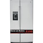 Select Lowe's Stores: GE 25.3-cu ft Side-by-Side Refrigerator (Stainless Steel) $899 + Free Shipping