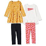 Amazon Essentials Girls and Toddlers' Long-Sleeve Outfit Set, Pack of 4 - $11.6 at Amazon