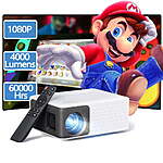 YOTON Mini Projector 1080P Supported up to 120  Screen Suppported 4000Lumens 60000Hrs Lamp Life Black $45.99