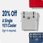 20% off all Coolers at Academy including Yeti