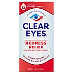 0.5-Oz Clear Eyes Redness Relief Lubricant Eye Drops $1.16 AC + Free pickup at Walgreen's