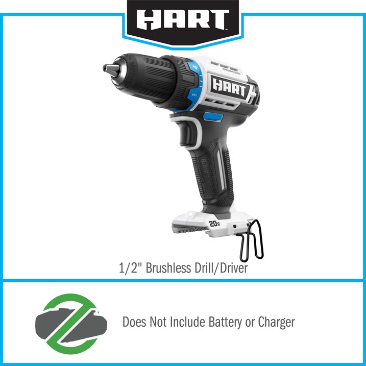 Hart 20V 1/2" Brushless Drill/Driver (Tool Only) at Walmart