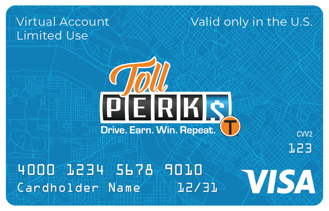 Redeem a $5 Visa gift card at TollPerks.com using 5,000 points