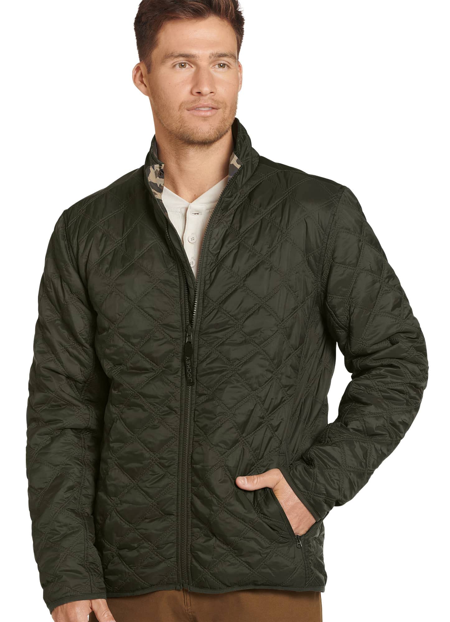 Jockey Men's Casualwear Outdoors Reversible Quilted Jacket $11.99 at Jockey via Amazon