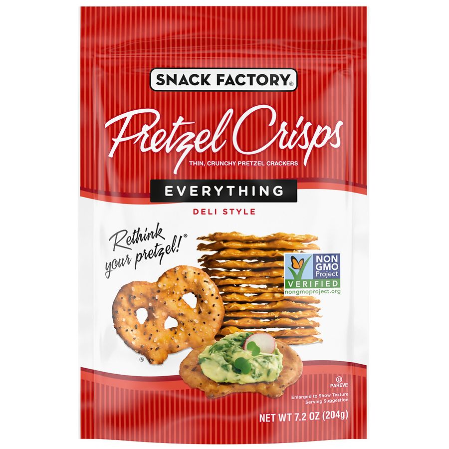 The Snack Factory Pretzel Crisps Everything Flavor 7.2oz $1.99 at Walgreens