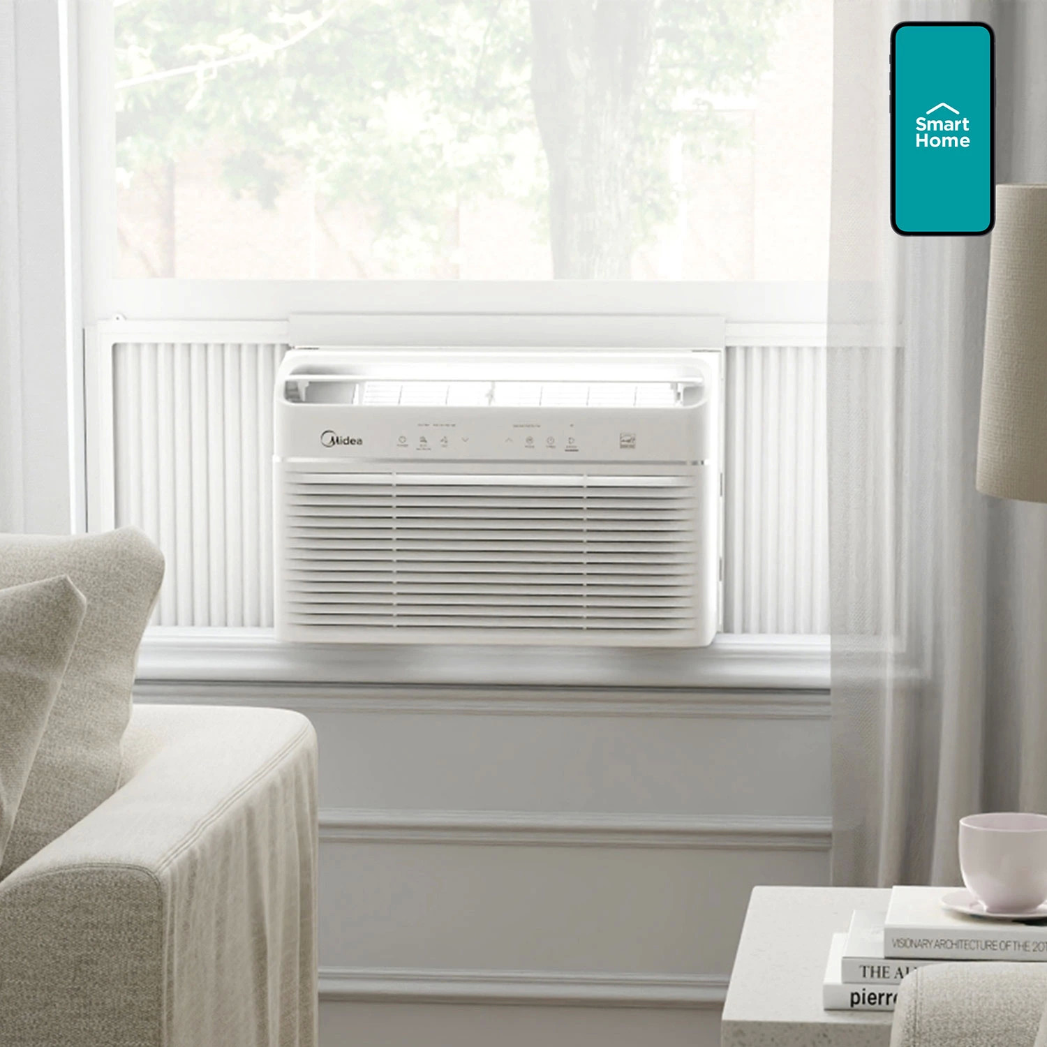 Midea 12,000 BTU Smart Inverter Window AC, Cools up to 550 Sq. Ft., Ultra Quiet with High-Efficiency Inverter Technology, Energy Star Certified - $300 at Sam's Club