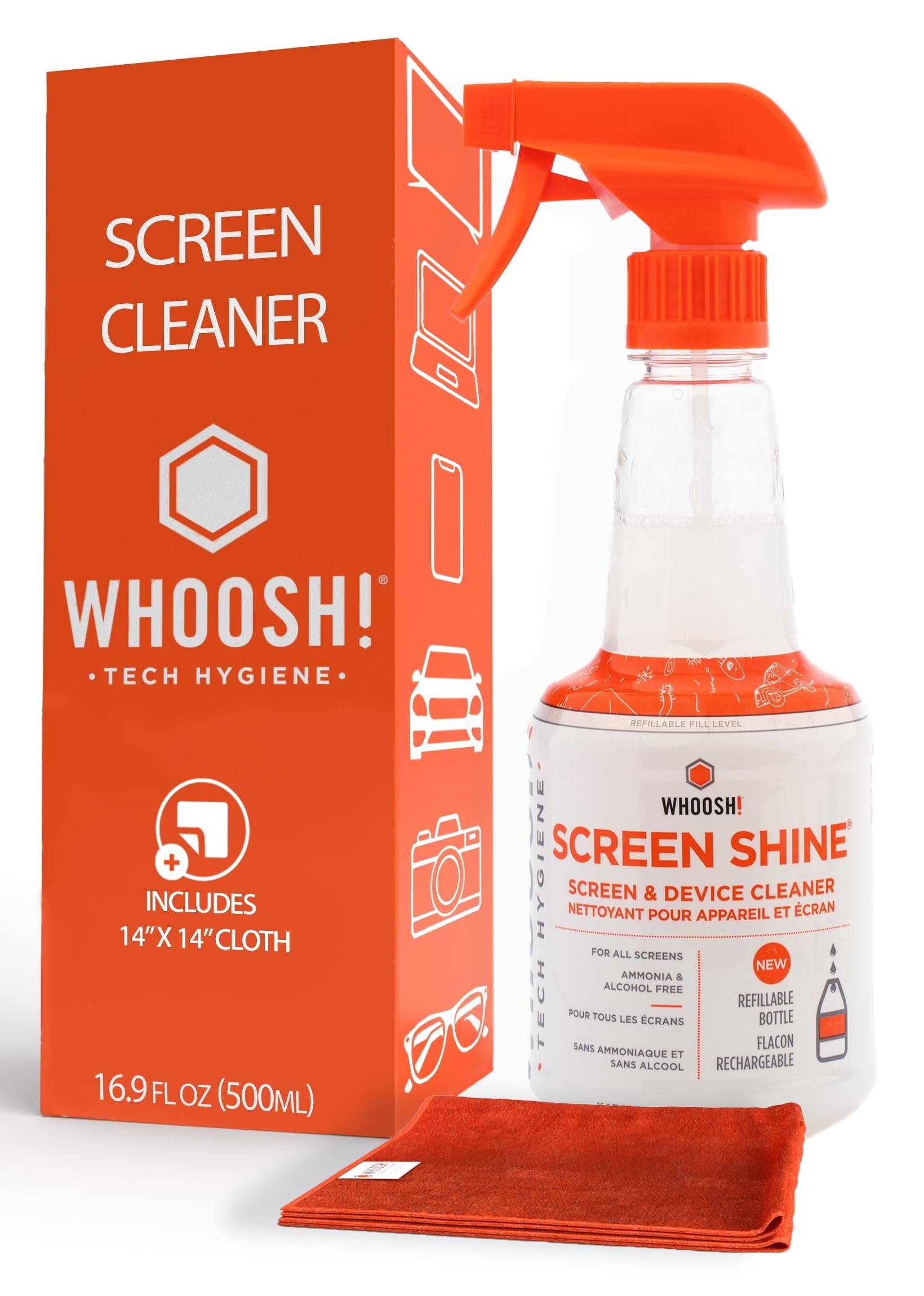 WHOOSH! 2.0 Screen Cleaner Kit - [New REFILLABLE 16.9 Oz $15.99 at Whoosh Inc via Amazon