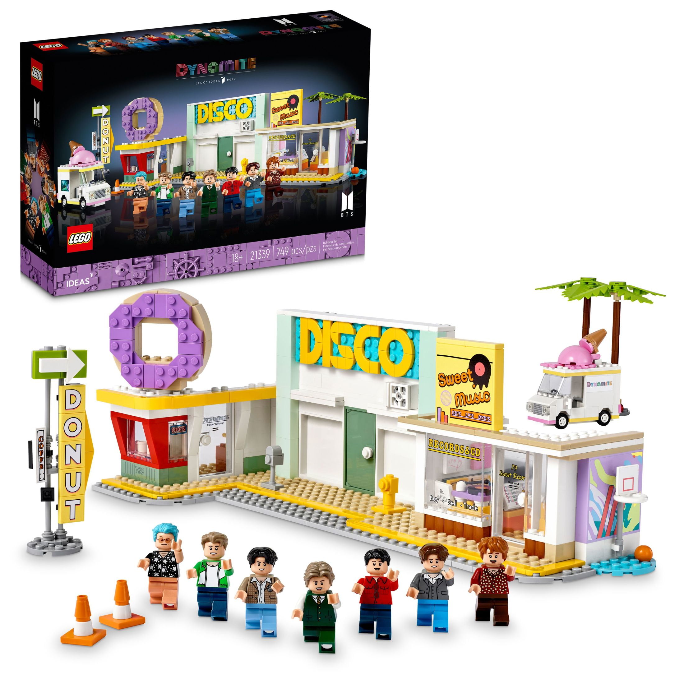 LEGO Ideas BTS Dynamite 21339 Model Kit for Adults, Gift Idea for BTS Fun with 7 Minifigures of the Famous K-pop Band, Features RM, Jin, SUGA, j-hope, Jimin, V and Jung K - $56.54