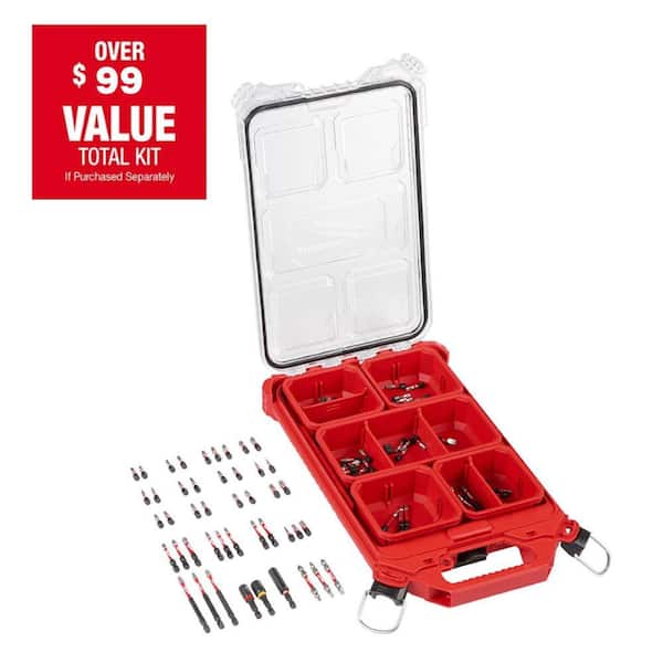 MilwaukeeSHOCKWAVE Impact Duty Alloy Steel Driver Bit Set with PACKOUT Case (90-Piece $39.99 at Home Depot