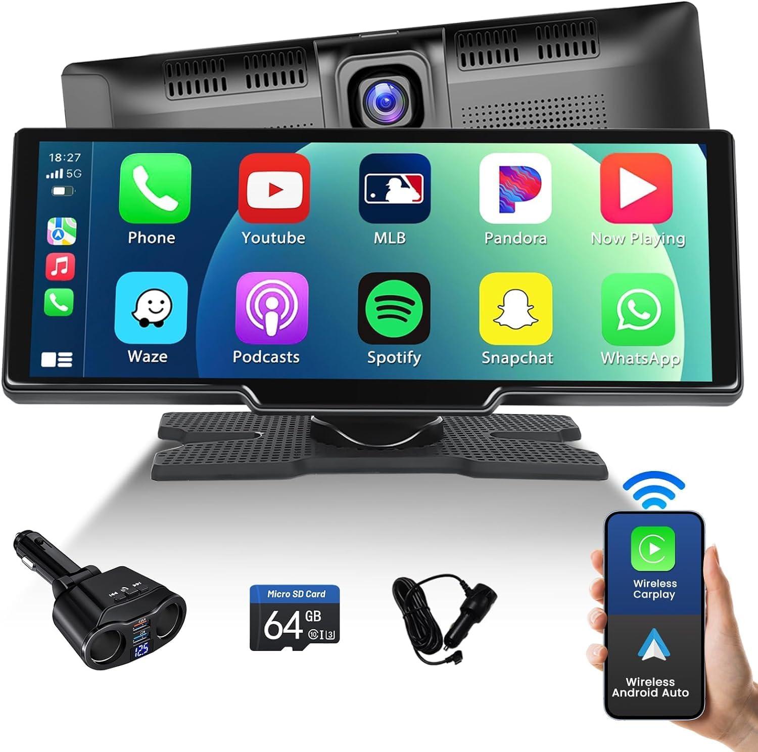 $35 Hikity Portable Apple Carplay with Dash Cam - 10.26 at Hikity Direct via Amazon