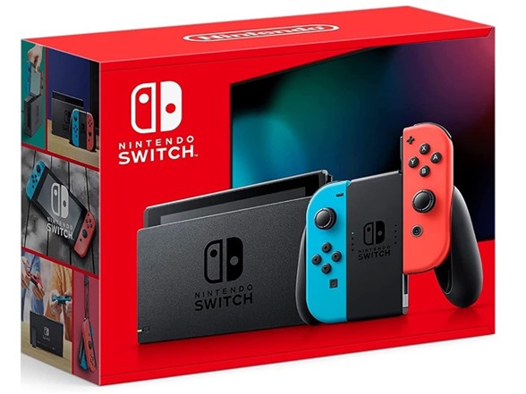 Nintendo Switch with Neon Blue and Neon Red Joy‑Con (Grade A Refurbished) $239.99 at Woot