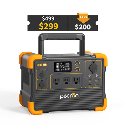$284 PECRON E600LFP Portable Power Station 1200W 614Wh LiFePo4 $284