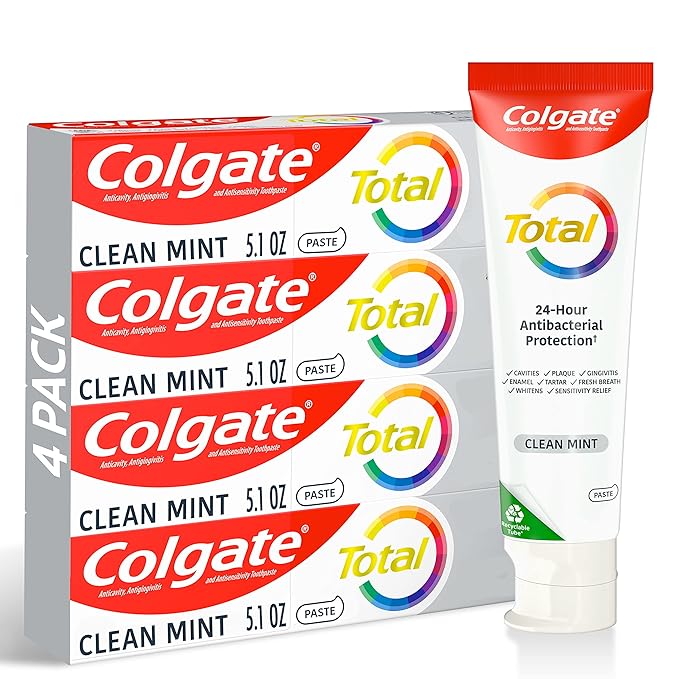 4-pack 5.1-oz Colgate Total Whitening Toothpaste (mint)