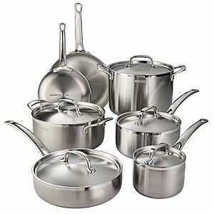 Tramontina 8-piece Stainless Steel Tri-ply Clad Cookware Set