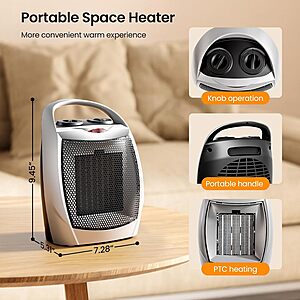  Kismile Small Electric Space Heater Ceramic Space