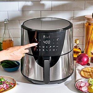 Open Box Bella Pro Series - 4.3-qt. Analog Air Fryer - Stainless Steel  AF-68-2 #NO1249 