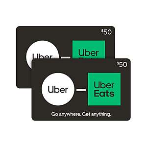 Starting 29th Jan. Costco Uber Eats 2X$50 gift cards for $74.99