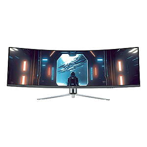 onn. 49" Curved 3840 x 1080p, 144Hz, 32:9, 1ms, DCI-P3 90%, R1500, Gaming Monitor, Black $450 at Walmart