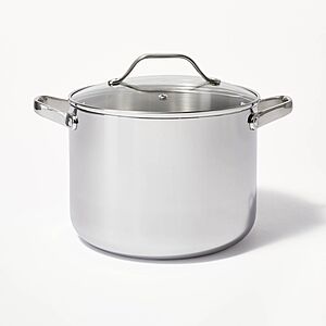 8qt Stainless Steel Tall Stock Pot Silver - Figmint™ - $25 at Target