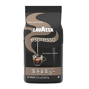 Lavazza Espresso Whole Bean Coffee Blend, Medium Roast, 2.2 Pound Bag (Packaging May Vary) Premium Quality, Non GMO, 100% Arabica, Rich bodied $12.98 or lower