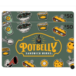 POTBELLY GIFT CARDS 4/$25 for $64.99 (IN STORES ONLY) YMMV at Costco