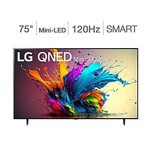 LG 75" Class - QNED90 Series - 4K UHD MiniLED $899.97 - Costco