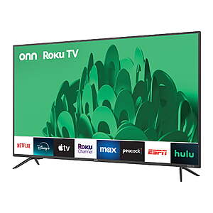 onn 50” Class 4K UHD (2160P) LED Roku Smart Television HDR  $178 shipped WALMART -free bonus 3 months of Apple TV
