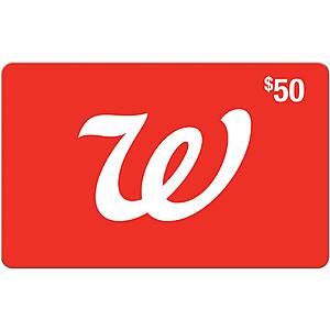 $50 Walgreens gift card, $42.50, Best Buy